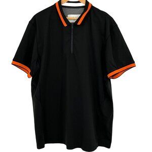 Aztech Mountain Aspen Tech Polo Shirt Black Size XL Short Sleeve 1/4 Zip Golf